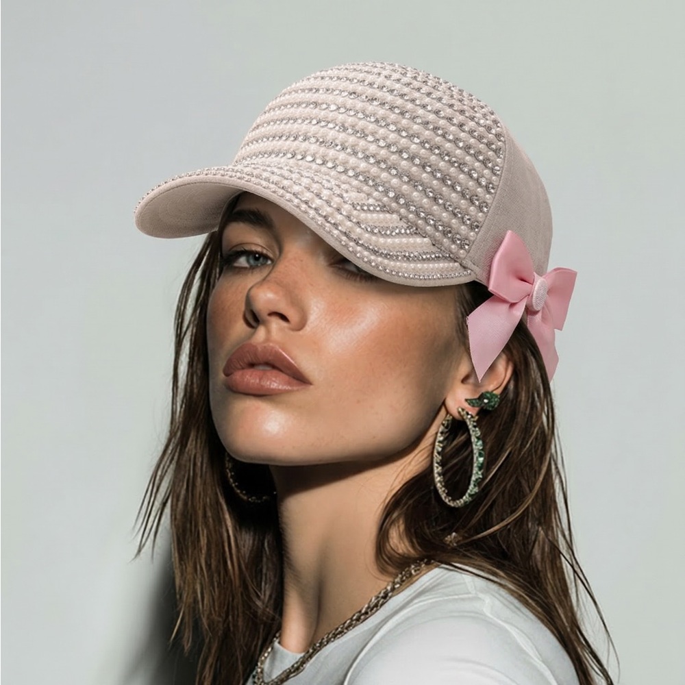 Juicy Couture Rhinestone Pearls Hat NWT